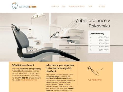 Zubní ordinace ASTACUSTOM s.r.o. - MDDr. Jakub Filip, MDDr. Jana Nováková