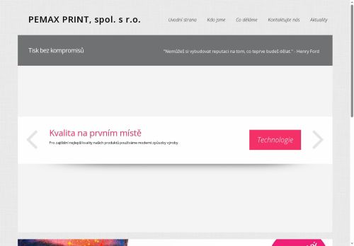 PEMAX PRINT, spol.s r.o. nabízí práci na pozici TISKAŘ NA FLEXOTISKOVÉM STROJI v obci Poděbrady