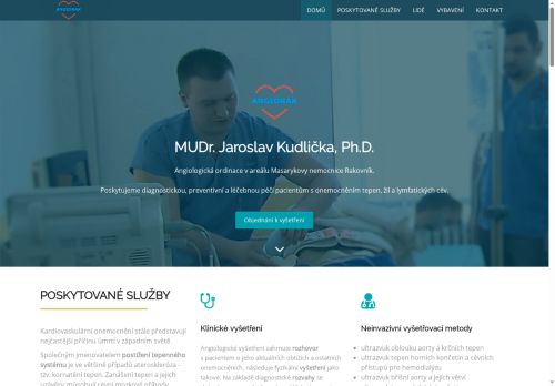 Zobrazit webové stránky Angiologická ordinace AngioRak - MUDr. Jaroslav Kudlička, Ph.D.