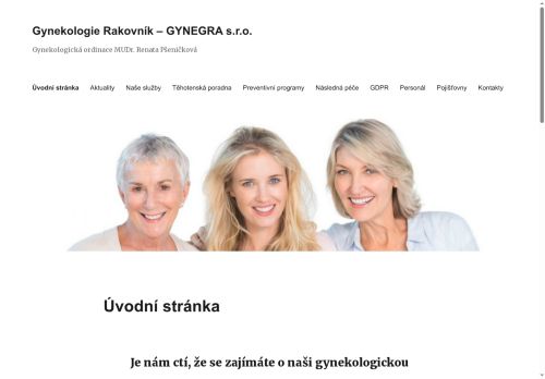 Zobrazit webové stránky Gynekologie GYNEGRA s.r.o. - MUDr. Renata Pšeničková