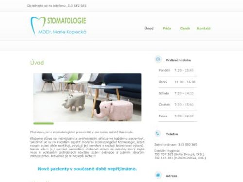 Zubní ordinace - MDDr. Marie Kopecká