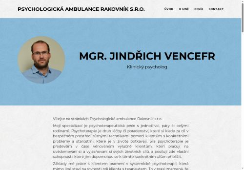 Zobrazit webové stránky Psychologická ambulance - Mgr. Jindřich Vencefr