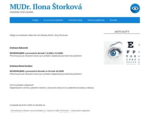 Oční ambulance - MUDr. Ilona Štorková
