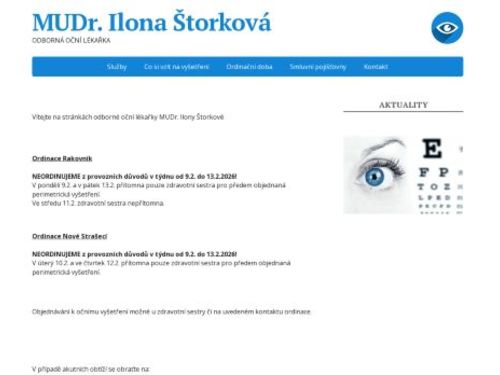 Oční ambulance - MUDr. Ilona Štorková
