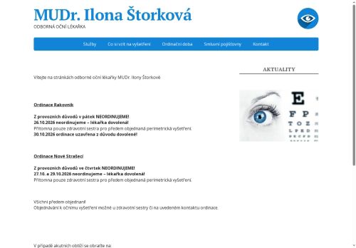 Zobrazit webové stránky Oční ambulance - MUDr. Ilona Štorková