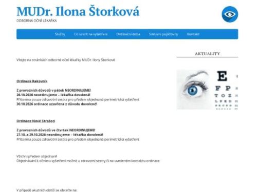 Oční ambulance - MUDr. Ilona Štorková