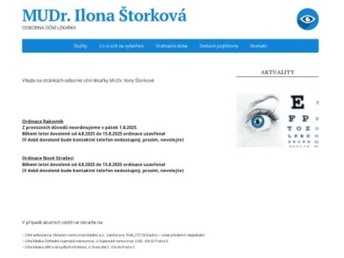 Oční ambulance - MUDr. Ilona Štorková