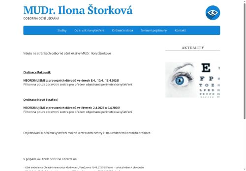 Zobrazit webové stránky Oční ambulance - MUDr. Ilona Štorková