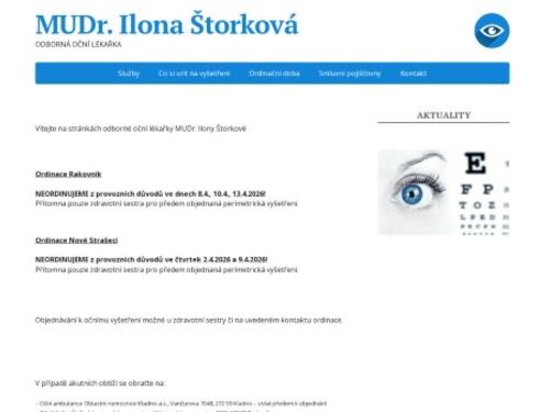Oční ambulance - MUDr. Ilona Štorková
