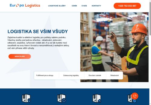 Webové stránky Europa Logistics s.r.o., Strančice