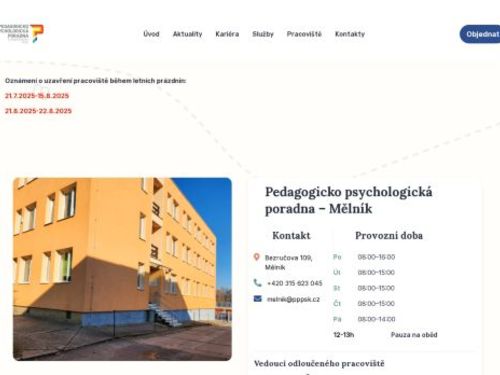 Pedagogicko-psychologická poradna Středočeského kraje - Mělník