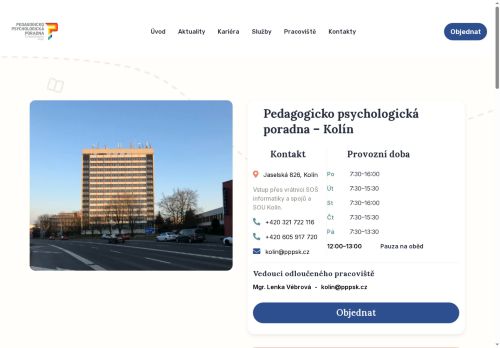 Zobrazit webové stránky Pedagogicko-psychologická poradna Středočeského kraje - Kolín