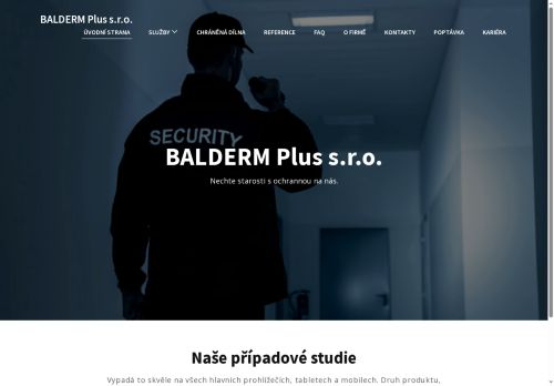 Webové stránky BALDERM Plus s.r.o., Poděbrady
