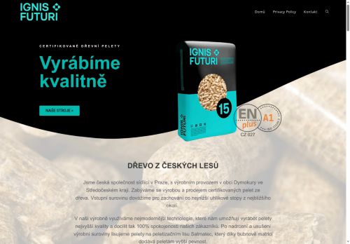 Webové stránky IGNIS FUTURI s.r.o., Dymokury