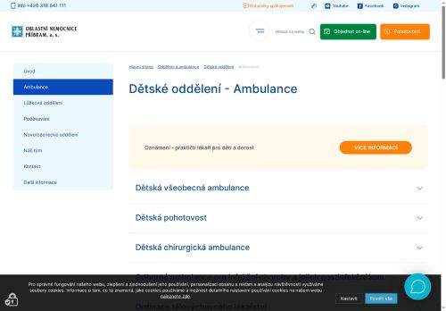 Zobrazit webové stránky Praktický lékař pro děti a dorost - Oblastní nemocnice Příbram - MUDr. Alžběta Majerová