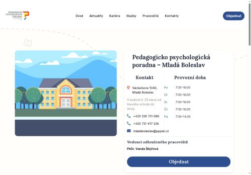 Zobrazit webové stránky Pedagogicko-psychologická poradna Středočeského kraje - Mladá Boleslav