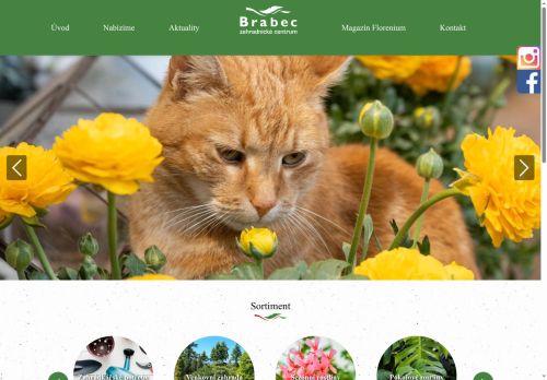 Webové stránky Zahradnické centrum Brabec, s.r.o., Modřice