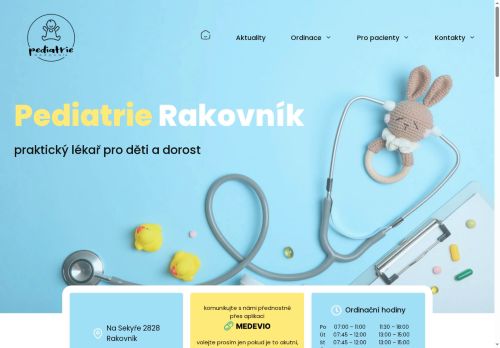 Zobrazit webové stránky Praktický lékař pro děti a dorost Pediatrie Rakovník s.r.o. - MUDr. Jitka Mikšovicová, MUDr. Tereza Hejdová, MUDr. Zuzana Gregorová