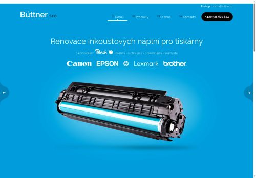 Webové stránky BÜTTNER s.r.o., Český Brod
