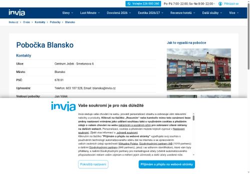 Zobrazit webové stránky Invia Blansko