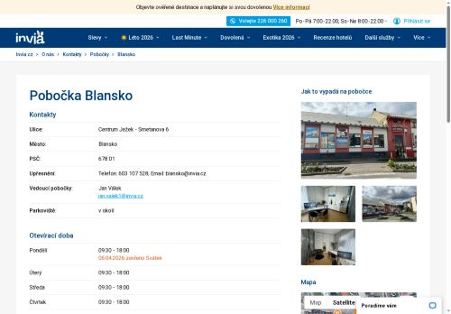 Zobrazit webové stránky Invia Blansko
