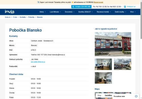 Zobrazit webové stránky Invia Blansko