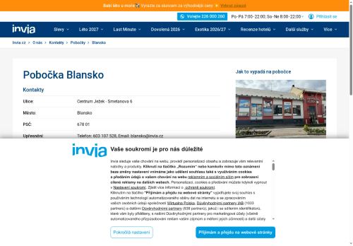 Zobrazit webové stránky Invia Blansko
