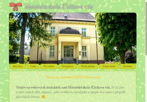 Zobrazit webové stránky Mateřská škola Kličkova vila