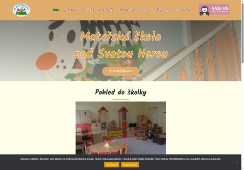 Zobrazit webové stránky Mateřská škola pod Svatou Horou