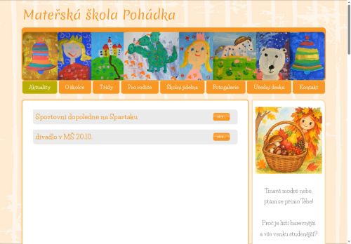 Zobrazit webové stránky Mateřská škola Pohádka