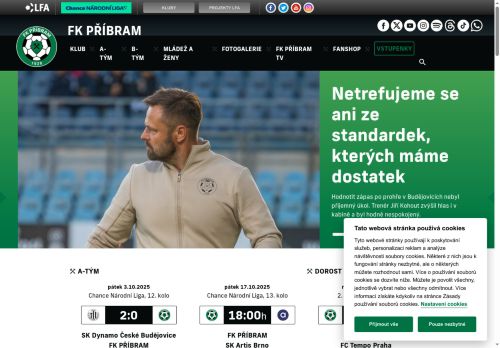 Zobrazit webové stránky FK Příbram