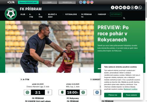 Zobrazit webové stránky FK Příbram