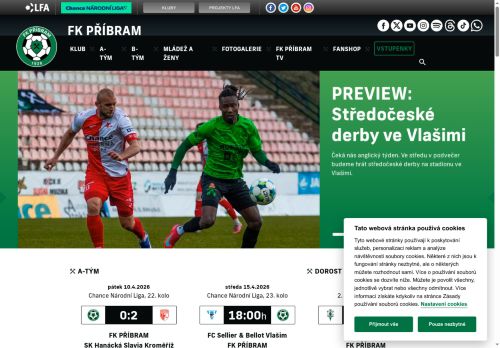 Zobrazit webové stránky FK Příbram