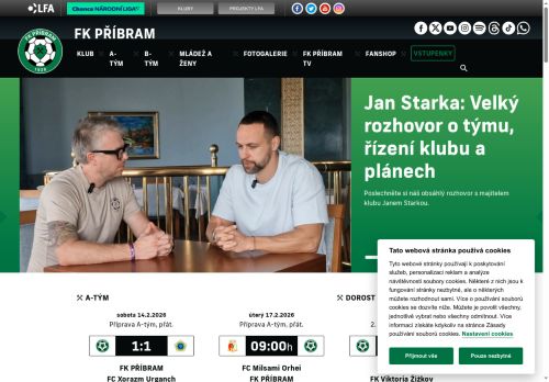 Zobrazit webové stránky FK Příbram