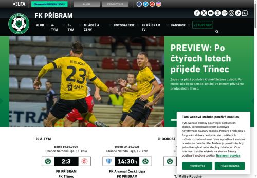 Zobrazit webové stránky FK Příbram