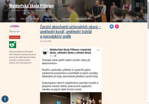 Zobrazit webové stránky Waldorfská škola Příbram - mateřská škola, základní škola a střední škola