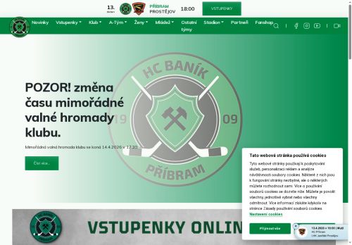 Zobrazit webové stránky HC Příbram