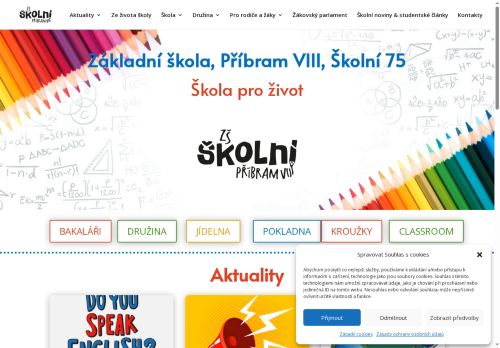 Zobrazit webové stránky Základní škola, Příbram VIII