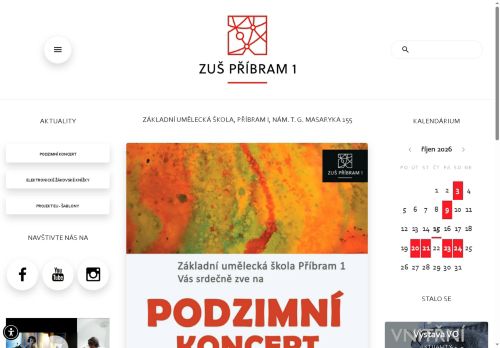 Zobrazit webové stránky Základní umělecká škola, Příbram I