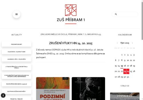 Zobrazit webové stránky Základní umělecká škola, Příbram I