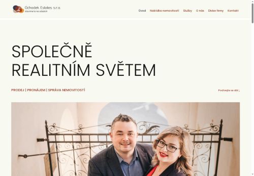 Webové stránky Ochodek Estates s.r.o., Prostějov