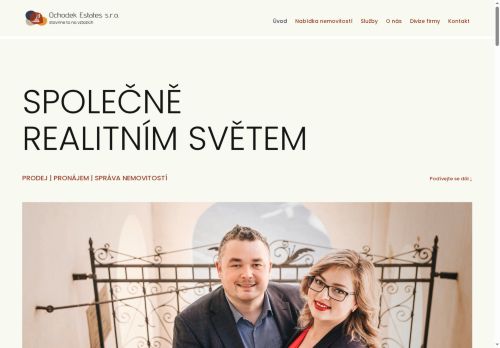 Webové stránky Ochodek Estates s.r.o., Prostějov
