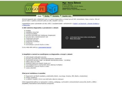 Logopedie - Mgr. Michaela Zapletalová