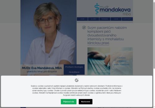 Zobrazit webové stránky Praktický lékař pro dospělé - MUDr. Eva Mandáková, MBA