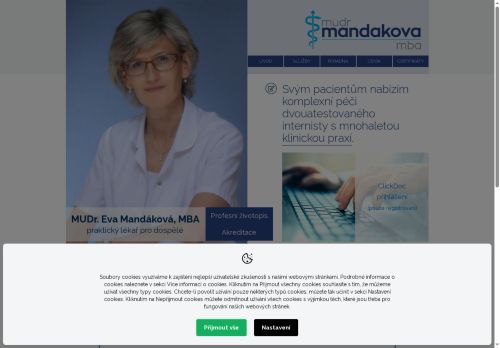 Zobrazit webové stránky Praktický lékař pro dospělé - MUDr. Eva Mandáková, MBA