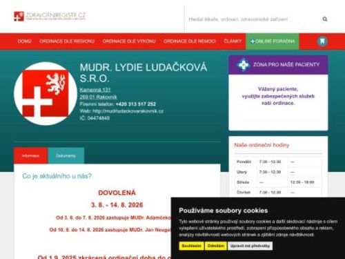 Praktický lékař pro dospělé - MUDr. Lydie Ludačková
