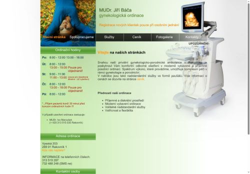 Zobrazit webové stránky Gynekologická ordinace - MUDr. Jiří Báča