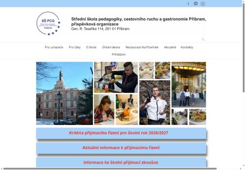 Zobrazit webové stránky Integrovaná střední škola hotelového provozu, obchodu a služeb Příbram