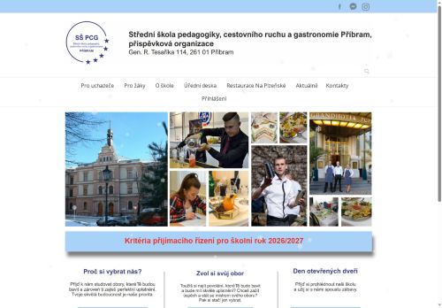 Zobrazit webové stránky Integrovaná střední škola hotelového provozu, obchodu a služeb Příbram