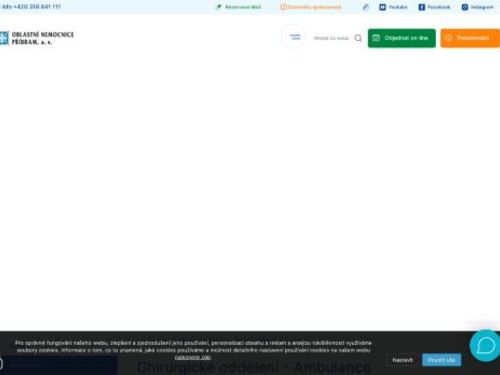 Ambulance cévní chirurgie - Oblastní nemocnice Příbram (areál II)